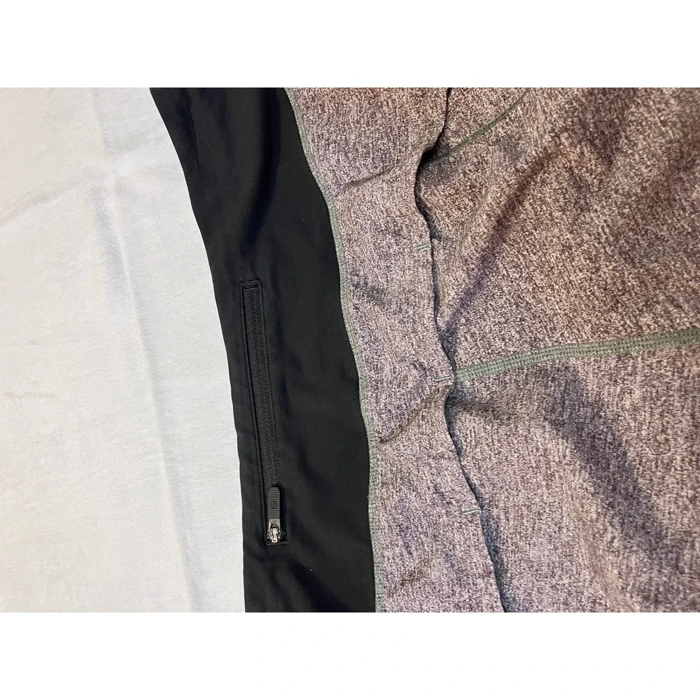 Lululemon 6 Speed Up Shorts Heathered Gray Black Running Athletic Lined 2.5